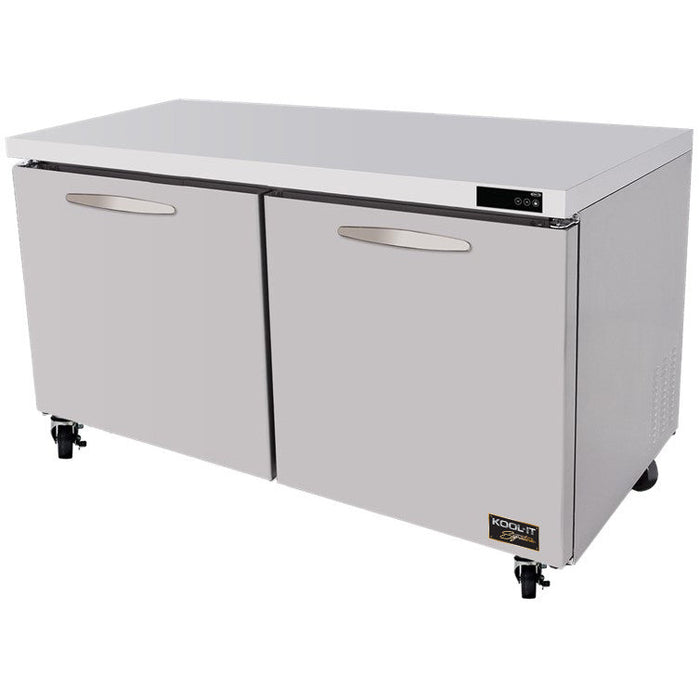 Kool-It KUCF-60-2 60 2/5"W Undercounter Freezer w/ 2 Sections & 2 Left/Right Hinge Doors, 115v