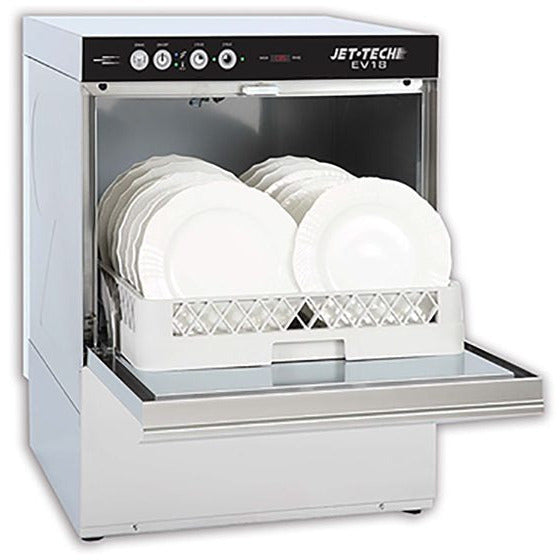 Jet Tech EV-18 High Temp Rack Undercounter Dishwasher - (32) Racks/hr ...